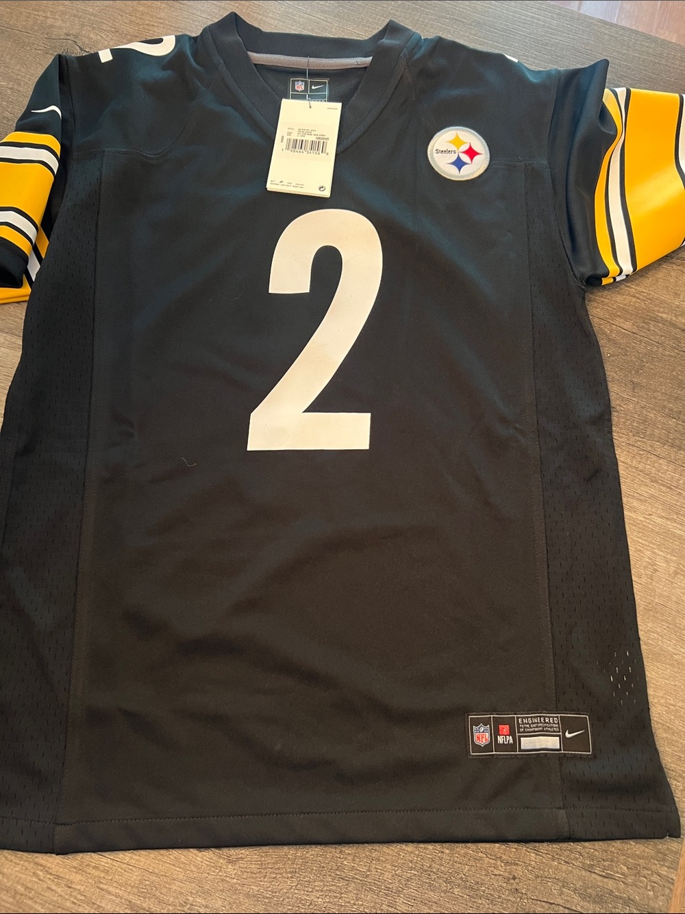 Youth Large Fields Pittsburgh Steelers Nike Jersey